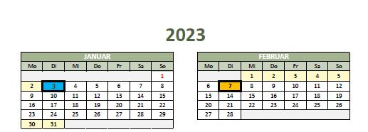 Termine Wissenschaftliche Sitzungen 2023